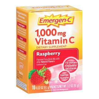 Emergen-C Effervescent Sachet Raspberry Flavor, 1 Count