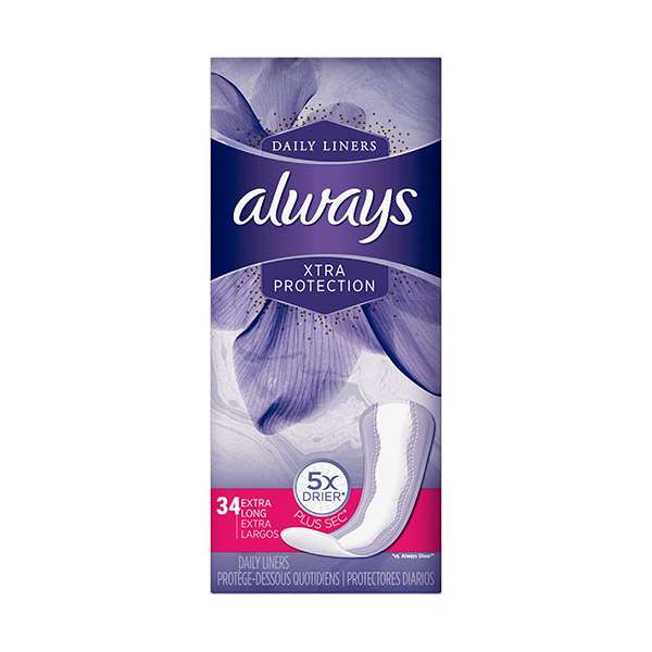 Always Xtra Protection Daily Liners, Extra Long 34