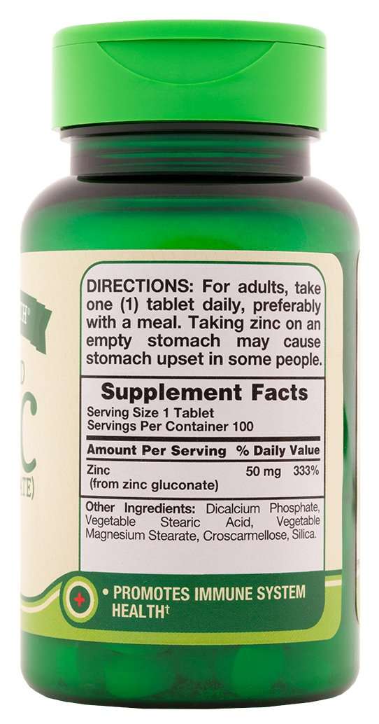 Nature’s Truth Zinc Chelated 50 mg, 100 Tablets » Benu Pharmacy Aruba