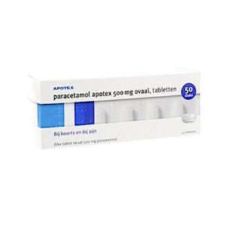 Apotex Paracetamol 500 mg Tablets, 50 ct