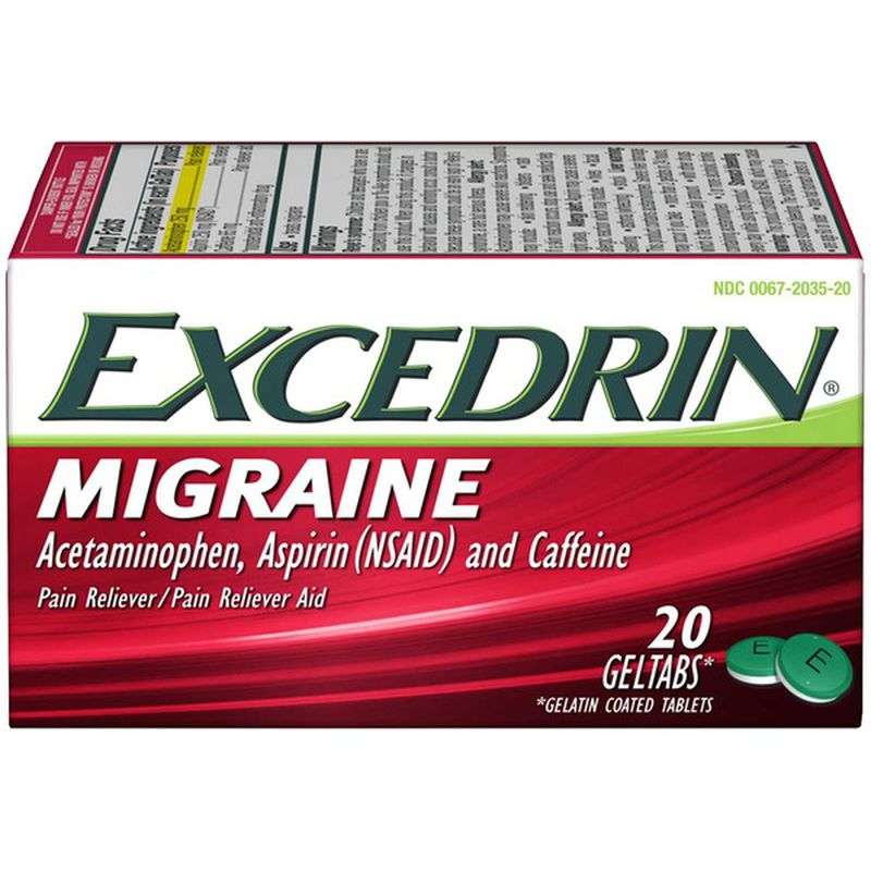 Excedrin Migraine Tablets, 20 count BenuAruba