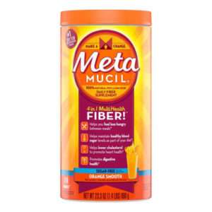 Metamucil Fiber Orange Smooth Sugar Free 23.3 Oz