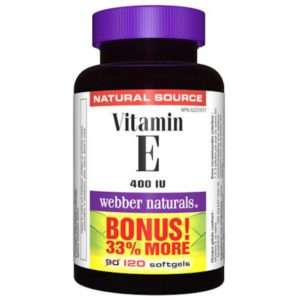 Webber Vitamin E 400 IU Natural Source 120.0 Capsules