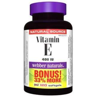 Webber Vitamin E 400 IU Natural Source 120.0 Capsules