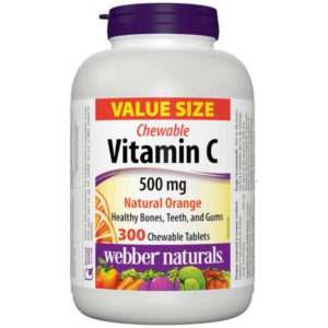 Webber Naturals Vitamin C Chewable 500 mg Natural Orange