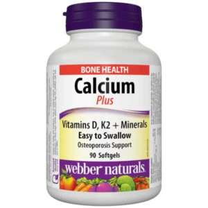 Webber Naturals Calcium Plus K2, D3 and Minerals 90 Caps